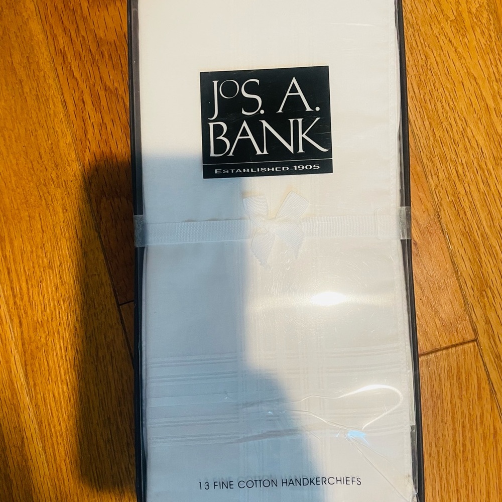Jos. A. Bank White Cotton Handkerchiefs. Brand New